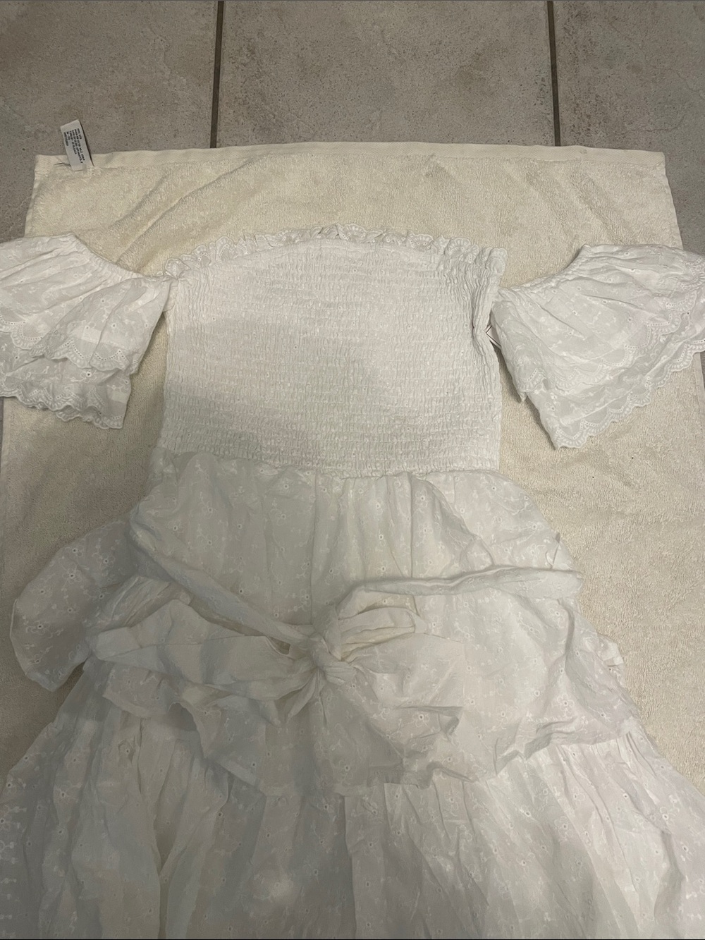 NWT Red Dress Aura White Tiered Ruffle Maxi Dress - Picture 3 of 8